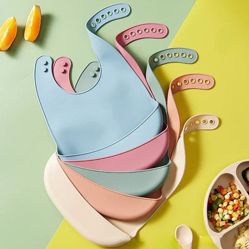 1-4 шт. Детские регулируемые в – обзор и цена Waterproof Baby Bibs Silicone
